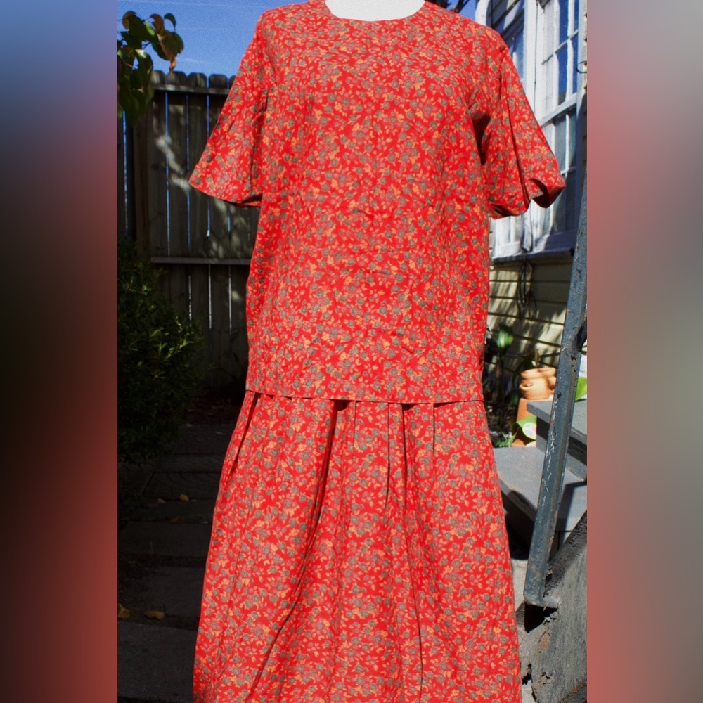 Vintage Floral Two Piece Set